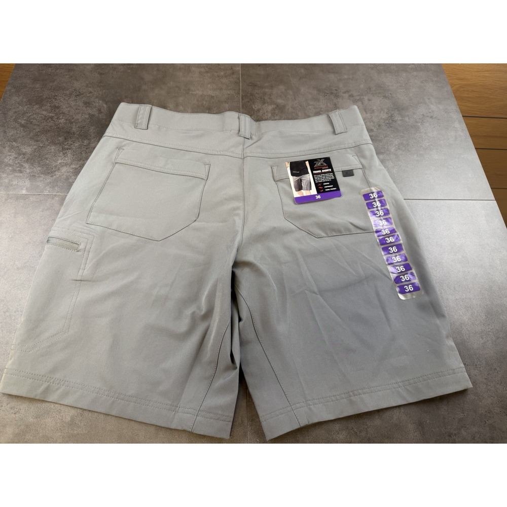 ZeroXposur Men's Travel Shorts Size 36 Gray Stretch Performance NWT